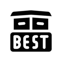 best glyph icon. Strong and solid icon for websites and mobile apps. vector