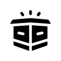 box glyph icon. Strong and solid icon for websites and mobile apps. vector