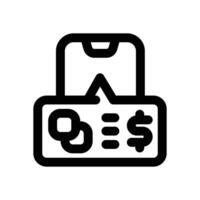 shopping line icon. Clean and minimalist icon for websites and mobile apps. vector