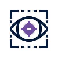 eye scan duotone icon. Sleek and modern icon for websites and mobile apps. vector
