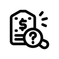 pricing line icon. Clean and minimalist icon for websites and mobile apps. vector