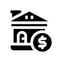 house value glyph icon. Strong and solid icon for websites and mobile apps. vector