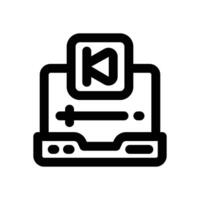 back line icon. Clean and minimalist icon for websites and mobile apps. vector