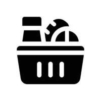 groceries glyph icon. Strong and solid icon for websites and mobile apps. vector