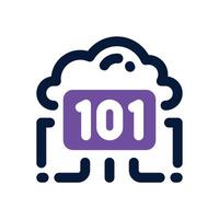 binary code duotone icon. Sleek and modern icon for websites and mobile apps. vector