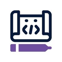 blueprint dual tone icon. Sleek and modern icon for websites and mobile apps. vector
