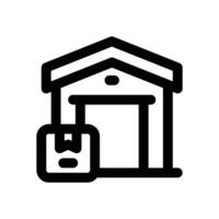 delivery warehouse line icon. Clean and minimalist icon for websites and mobile apps. vector