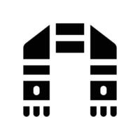 scarf glyph icon. Strong and solid icon for websites and mobile apps. vector