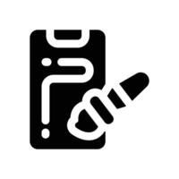 mobile glyph icon. Strong and solid icon for websites and mobile apps. vector