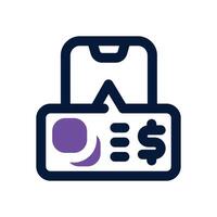 shopping duotone icon. Sleek and modern icon for websites and mobile apps. vector