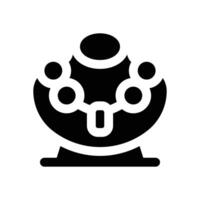 necklace glyph icon. Strong and solid icon for websites and mobile apps. vector