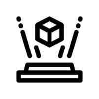 hologram line icon. Clean and minimalist icon for websites and mobile apps. vector