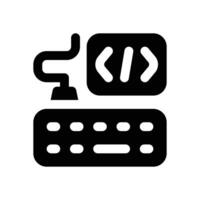keyboard glyph icon. Strong and solid icon for websites, mobile interfaces, presentations, and visual branding. High quality and easy to edit. vector