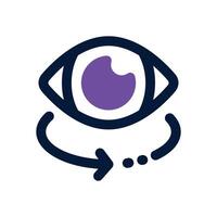360 view duotone icon. Sleek and modern icon for websites and mobile apps. vector