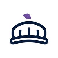beret dual tone icon. Sleek and modern icon for websites and mobile apps. vector