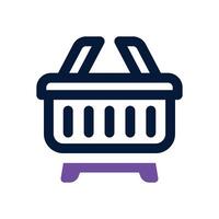 shopping basket duotone icon. Sleek and modern icon for websites, mobile apps, marketing materials, and corporate design. Fully scalable and ready to use. vector
