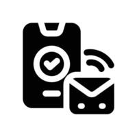 order glyph icon. Strong and solid icon for websites and mobile apps. vector