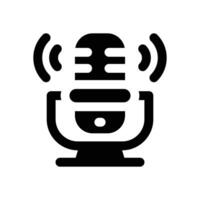 microphone glyph icon. Strong and solid icon for websites and mobile apps. vector