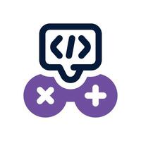 gaming code dual tone icon. Sleek and modern icon for websites and mobile apps. vector