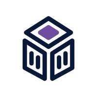 dimension duotone icon. Sleek and modern icon for websites and mobile apps. vector