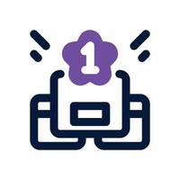 priority dual tone icon. Sleek and modern icon for websites and mobile apps. vector