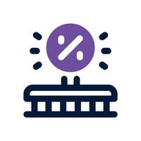 promo duotone icon. Sleek and modern icon for websites and mobile apps. vector