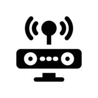 monitoring sensor glyph icon. Strong and solid icon for websites and mobile apps. vector