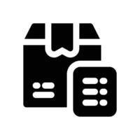 inventory glyph icon. Strong and solid icon for websites and mobile apps. vector