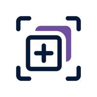 new tab dual tone icon. Sleek and modern icon for websites and mobile apps. vector