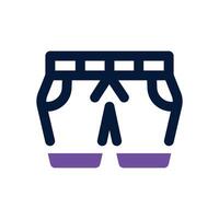 shorts dual tone icon. Sleek and modern icon for websites and mobile apps. vector