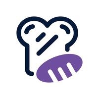 bread duotone icon. Sleek and modern icon for websites and mobile apps. vector