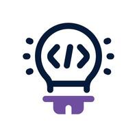 idea coding dual tone icon. Sleek and modern icon for websites and mobile apps. vector