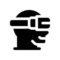 vr glasses glyph icon. Strong and solid icon for websites and mobile apps. vector