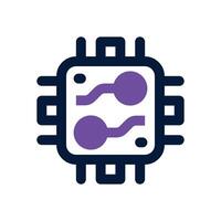 processor duotone icon. Sleek and modern icon for websites and mobile apps. vector