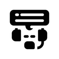 call center agent glyph icon. Strong and solid icon for websites and mobile apps. vector