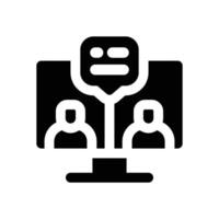 telepresence glyph icon. Strong and solid icon for websites and mobile apps. vector
