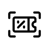 scan line icon. Clean and minimalist icon for websites, mobile apps, presentations, and logos. Fully scalable and customizable for any project. vector