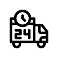 delivery 24 hour line icon. Clean and minimalist icon for websites and mobile apps. vector