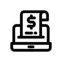 electronic ticket line icon. Clean and minimalist icon for websites and mobile apps. vector