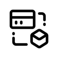 credit card line icon. Clean and minimalist icon for websites and mobile apps. vector
