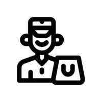 delivery man line icon. Clean and minimalist icon for websites and mobile apps. vector
