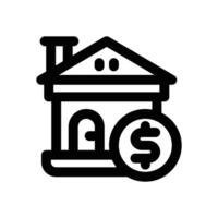 house value line icon. Clean and minimalist icon for websites and mobile apps. vector