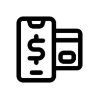 online payment line icon. Clean and minimalist icon for websites, mobile apps, presentations, and logos. Fully scalable and customizable for any project. vector