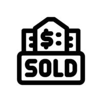 sold out line icon. Clean and minimalist icon for websites and mobile apps. vector