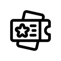 starred line icon. Clean and minimalist icon for websites and mobile apps. vector