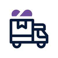 free delivery duotone icon. Sleek and modern icon for websites and mobile apps. vector