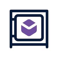 safe box dual tone icon. Sleek and modern icon for websites and mobile apps. vector