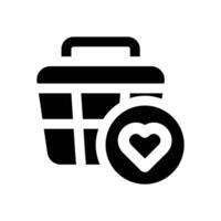 add to favorite glyph icon. Strong and solid icon for websites and mobile apps. vector