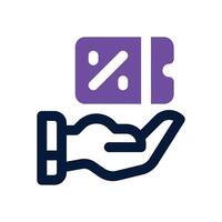 voucher duotone icon. Sleek and modern icon for websites, mobile apps, marketing materials, and corporate design. Fully scalable and ready to use. vector