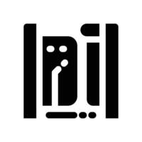 smart gate glyph icon. Strong and solid icon for websites and mobile apps. vector